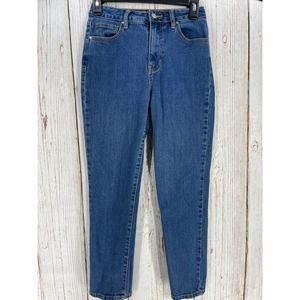 PacSun Women Mom Jeans 25 Blue Denim Dark Wash High Rise Retro 90s Y2K Casual